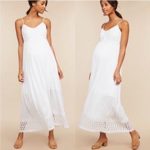 Motherhood Maternity White Maxi Dress